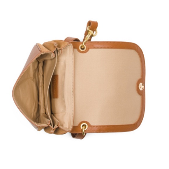 See by Chloé Hana Leather Crossbody Suede O-Ring Flap Closure - Picture 4 of 11